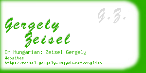 gergely zeisel business card